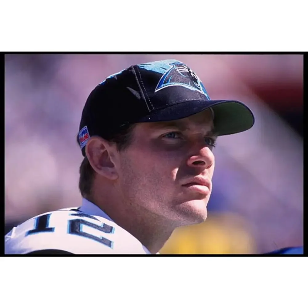 Carolina Panthers 90s GAME DAY Logo 7 puffer XL 2x teal NFL vintage - Picture 11 of 11